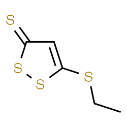ChemSpider 2D Image | 5-ethylthio-3H-1,2-dithiole-3-thione | C5H6S4