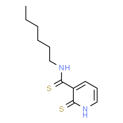 ChemSpider 2D Image | N-hexyl-2-sulfanylpyridine-3-carbimidothioic acid | C12H18N2S2