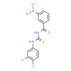 ChemSpider 2D Image | N-[(3,4-Dichlorophenyl)carbamothioyl]-3-nitrobenzamide | C14H9Cl2N3O3S