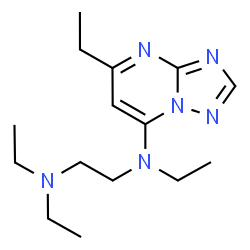 ChemSpider 2D Image | N,N,N'-Triethyl-N'-(5-ethyl[1,2,4]triazolo[1,5-a]pyrimidin-7-yl)-1,2-ethanediamine | C15H26N6