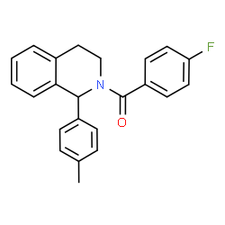 ChemSpider 2D Image | (4-Fluorophenyl)[1-(4-methylphenyl)-3,4-dihydro-2(1H)-isoquinolinyl]methanone | C23H20FNO