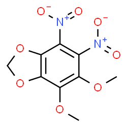 ChemSpider 2D Image | 4,5-Dimethoxy-6,7-dinitro-1,3-benzodioxole | C9H8N2O8
