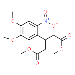 ChemSpider 2D Image | Dimethyl 3-(4,5-dimethoxy-2-nitrophenyl)pentanedioate | C15H19NO8