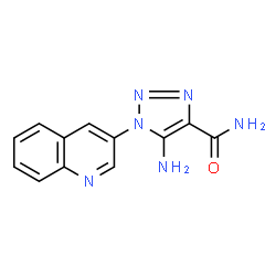 ChemSpider 2D Image | 5-Amino-1-(3-quinolinyl)-1H-1,2,3-triazole-4-carboxamide | C12H10N6O