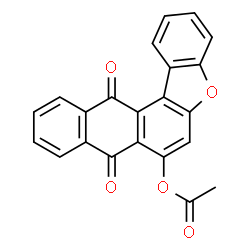 ChemSpider 2D Image | 8,13-Dioxo-8,13-dihydroanthra[2,1-b]benzo[d]furan-7-yl acetate | C22H12O5