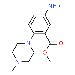 ChemSpider 2D Image | Methyl 5-amino-2-(4-methyl-1-piperazinyl)benzoate | C13H19N3O2