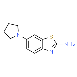 ChemSpider 2D Image | 6-(Pyrrolidin-1-yl)benzo[d]thiazol-2-amine | C11H13N3S