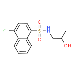 ChemSpider 2D Image | 4-Chloro-N-(2-hydroxypropyl)-1-naphthalenesulfonamide | C13H14ClNO3S