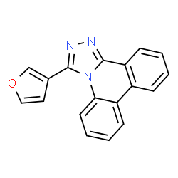 ChemSpider 2D Image | 3-(3-Furyl)[1,2,4]triazolo[4,3-f]phenanthridine | C18H11N3O