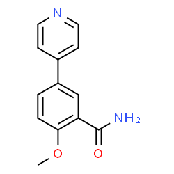 ChemSpider 2D Image | 2-Methoxy-5-(4-pyridinyl)benzamide | C13H12N2O2