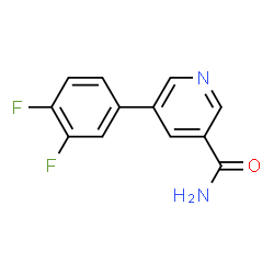 ChemSpider 2D Image | 5-(3,4-Difluorophenyl)nicotinamide | C12H8F2N2O