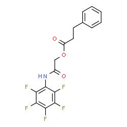 ChemSpider 2D Image | 2-Oxo-2-[(pentafluorophenyl)amino]ethyl 3-phenylpropanoate | C17H12F5NO3