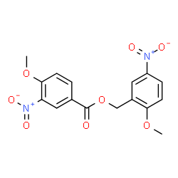 ChemSpider 2D Image | 2-Methoxy-5-nitrobenzyl 4-methoxy-3-nitrobenzoate | C16H14N2O8