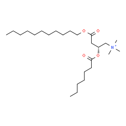 ChemSpider 2D Image | (2R)-2-(Heptanoyloxy)-N,N,N-trimethyl-4-oxo-4-(undecyloxy)-1-butanaminium | C25H50NO4