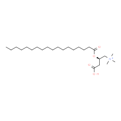 ChemSpider 2D Image | (2R)-3-Carboxy-N,N,N-trimethyl-2-(stearoyloxy)-1-propanaminium | C25H50NO4