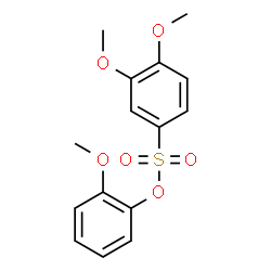 ChemSpider 2D Image | 2-Methoxyphenyl 3,4-dimethoxybenzenesulfonate | C15H16O6S