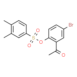 ChemSpider 2D Image | 2-Acetyl-4-bromophenyl 3,4-dimethylbenzenesulfonate | C16H15BrO4S