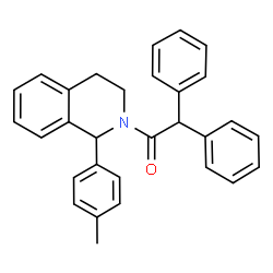 ChemSpider 2D Image | 1-[1-(4-Methylphenyl)-3,4-dihydro-2(1H)-isoquinolinyl]-2,2-diphenylethanone | C30H27NO
