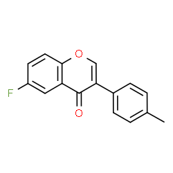 ChemSpider 2D Image | 6-Fluoro-3-(4-methylphenyl)-4H-chromen-4-one | C16H11FO2