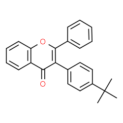 ChemSpider 2D Image | 3-[4-(2-Methyl-2-propanyl)phenyl]-2-phenyl-4H-chromen-4-one | C25H22O2