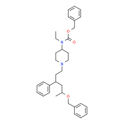 ChemSpider 2D Image | Benzyl {1-[5-(benzyloxy)-3-phenylhexyl]-4-piperidinyl}ethylcarbamate | C34H44N2O3