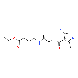 ChemSpider 2D Image | 2-[(4-Ethoxy-4-oxobutyl)amino]-2-oxoethyl 5-amino-3-methyl-1,2-oxazole-4-carboxylate | C13H19N3O6