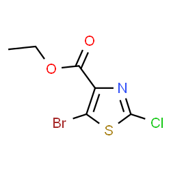 ChemSpider 2D Image | Ethyl 5-bromo-2-chlorothiazole-4-carboxylate | C6H5BrClNO2S