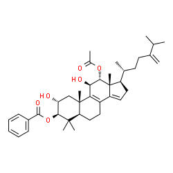 ChemSpider 2D Image | (2alpha,3beta,5alpha,11beta,12alpha)-12-Acetoxy-2,11-dihydroxy-4,4-dimethylergosta-8,14,24(28)-trien-3-yl benzoate | C39H54O6
