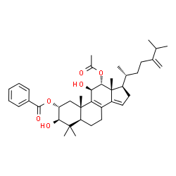 ChemSpider 2D Image | (2alpha,3beta,5alpha,11beta,12alpha)-12-Acetoxy-3,11-dihydroxy-4,4-dimethylergosta-8,14,24(28)-trien-2-yl benzoate | C39H54O6