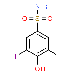 ChemSpider 2D Image | 4-Hydroxy-3,5-diiodobenzenesulfonamide | C6H5I2NO3S