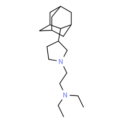ChemSpider 2D Image | 2-[3-(Adamantan-2-yl)-1-pyrrolidinyl]-N,N-diethylethanamine | C20H36N2