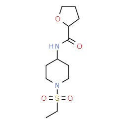 ChemSpider 2D Image | N-[1-(Ethylsulfonyl)-4-piperidinyl]tetrahydro-2-furancarboxamide | C12H22N2O4S