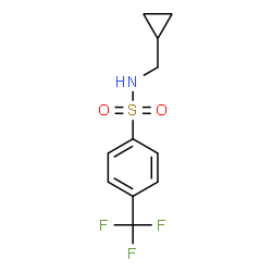 ChemSpider 2D Image | N-(Cyclopropylmethyl)-4-(trifluoromethyl)benzenesulfonamide | C11H12F3NO2S