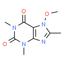 ChemSpider 2D Image | 7-Methoxy-1,3,8-trimethylxanthine | C9H12N4O3