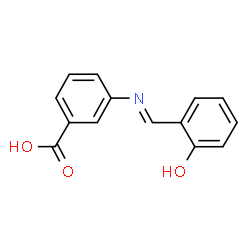 ChemSpider 2D Image | 3-[(E)-(2-Hydroxybenzylidene)amino]benzoic acid | C14H11NO3