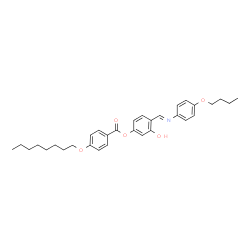 ChemSpider 2D Image | 4-{(E)-[(4-Butoxyphenyl)imino]methyl}-3-hydroxyphenyl 4-(octyloxy)benzoate | C32H39NO5