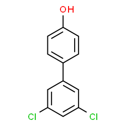 ChemSpider 2D Image | 3',5'-Dichloro-4-biphenylol | C12H8Cl2O