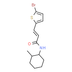 ChemSpider 2D Image | (2E)-3-(5-Bromo-2-thienyl)-N-(2-methylcyclohexyl)acrylamide | C14H18BrNOS