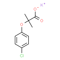 ChemSpider 2D Image | Potassium 2-(4-chlorophenoxy)-2-methylpropanoate | C10H10ClKO3