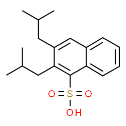 ChemSpider 2D Image | 2,3-Diisobutyl-1-naphthalenesulfonic acid | C18H24O3S