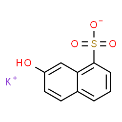 ChemSpider 2D Image | Potassium 7-hydroxy-1-naphthalenesulfonate | C10H7KO4S