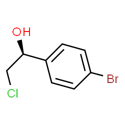 ChemSpider 2D Image | (1S)-1-(4-Bromophenyl)-2-chloroethanol | C8H8BrClO