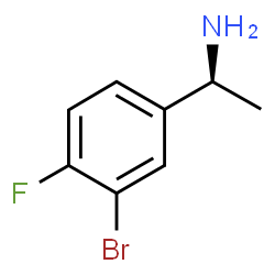 ChemSpider 2D Image | (1S)-1-(3-Bromo-4-fluorophenyl)ethanamine | C8H9BrFN