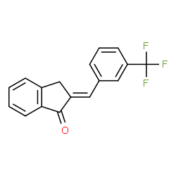ChemSpider 2D Image | (2E)-2-[3-(Trifluoromethyl)benzylidene]-1-indanone | C17H11F3O