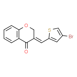 ChemSpider 2D Image | (3E)-3-[(4-Bromo-2-thienyl)methylene]-2,3-dihydro-4H-chromen-4-one | C14H9BrO2S