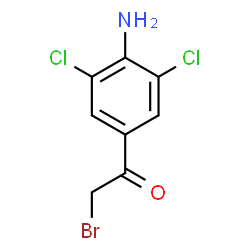 ChemSpider 2D Image | 1-(4-Amino-3,5-dichlorophenyl)-2-bromoethanone | C8H6BrCl2NO