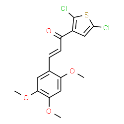 ChemSpider 2D Image | (2E)-1-(2,5-Dichloro-3-thienyl)-3-(2,4,5-trimethoxyphenyl)-2-propen-1-one | C16H14Cl2O4S