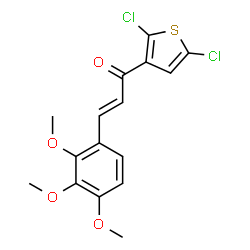 ChemSpider 2D Image | (2E)-1-(2,5-Dichloro-3-thienyl)-3-(2,3,4-trimethoxyphenyl)-2-propen-1-one | C16H14Cl2O4S