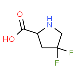 ChemSpider 2D Image | 4,4-Difluoroproline | C5H7F2NO2