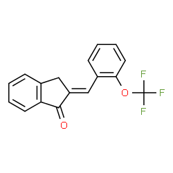 ChemSpider 2D Image | (2E)-2-[2-(Trifluoromethoxy)benzylidene]-1-indanone | C17H11F3O2